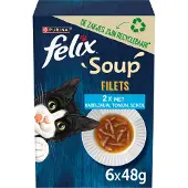 Felix Soup Tender Strips Vis 6 X 48 Gr