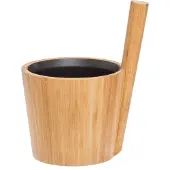 Rento emmer, bamboe, zwart, 5,0 liter
