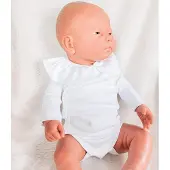 Babidu Romper babidu 1178 wit,overslag, ruche