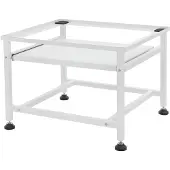 ML-Design Wasmachineonderstel Cato uittrekbaar | staal wit 53.5x62x45 cm badkamermeubels | NADUVI