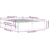 vidaXL Bedframe met lades bewerkt hout sonoma eikenkleurig 120x190 cm