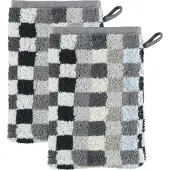Cawö Washandje Cawö Unique Karo Anthracite (6-delig)