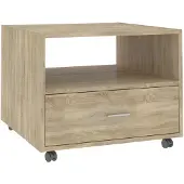 vidaXL Salontafel 55x55x40 cm bewerkt hout sonoma eikenkleurig