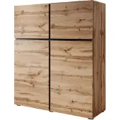 Meubella Dressoir Cainan eiken zwart 119cm
