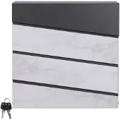 ML-Design Brievenbus Indy | staal zwart 55x120x11 cm brievenbussen | NADUVI