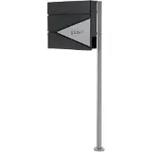 ML-Design Brievenbus Wally | ML-Design staal zwart 42x120x11 cm brievenbussen | NADUVI