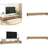 vidaXL Monitorstandaard 100x24x13 cm bewerkt hout sonoma eikenkleurig