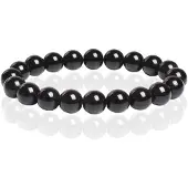 Memphis Natuursteen Armband 10mm - Black Agate