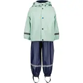 Didriksons Slaskeman, regenset, junior, munt/donkerblauw