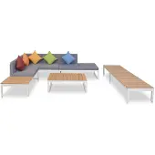 vidaXL Loungeset aluminium HKC 20-delig online kopen