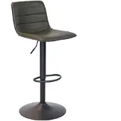 NABER Industriële barkruk Boston leer olijfgroen 60-76 cm - draaibaar