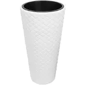 Prosperplast Bloempot Buiten Hoog Rond Matuba Slim 30cm WIT