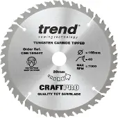 Trend Cirkelzaagblad 165x20x1,5mm 40T