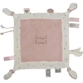 Label Knuffeldoekje Hearts Pink