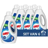 Omo - Vloeibaar Wasmiddel - Wit - 6 flessen - 114 wasbeurten
