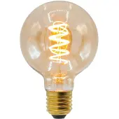 LumenXL 4W spiraal lamp XL, 1800K, amber glas Ø95 - dimbaar