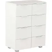 vidaXL Dressoir 60x35x80 cm bewerkt hout hoogglans wit