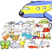 Simply For Kids Houten Magnetische Figuren 20Stuks