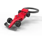 Metalmorphose sleutelhanger Formule 1 auto - Rood / 4.5 x 2.5 x 0.5 cm / Metaal