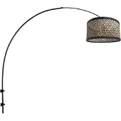 Steinhauer Wandlamp Sparkled Light zwart met bamboe