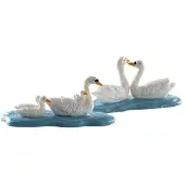 Lemax Kerstdorpminiatuur Swans (zwanen) 3,1 X 14,3 X 2,9 Cm 2-delig