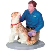 Intratuin Lemax Kerstdorpminiatuur A New Friend (man Borstelt Hond) H 5 Cm