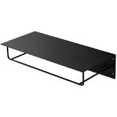 ML-Design Wandkapstok met kledingstang Allie | staal zwart 60x30x15 cm wandstangen | NADUVI