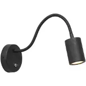 Mexlite Wandlamp Upround incl. GU10 LED zwart