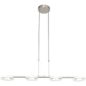 Steinhauer Hanglamp Turound 3512ST – Stalen 4-lichts LED hanglamp 120 cm dimbaar