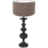 Anne Light & Home Klassieke schemerlamp Lyons C met taupe linnen kap
