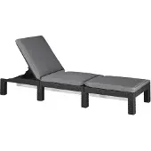 Allibert by KETER KETER Daytona De Luxe Ligstoel in Grijs - 187 x 58 x 29 cm