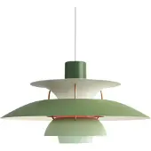 Louis Poulsen Design hanglamp PH 5 300, dimbaar, groen, Woon-/ Eetkamer, Aluminium, Design, hanglamp
