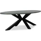 BUITEN living Stockholm dining tuintafel 6 personen | polystone + staal | betonlook | 240cm - ovale tuintafel