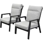 AVH-Collectie Barolo lounge balkonset 2 delig verstelbaar antraciet aluminium