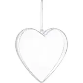 Springos Hobby/DIY Kersthart 1 Stuk 10 cm Transparant