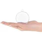 Springos Hobby/DIY Kerstbal 1 Stuk 6 cm Transparant