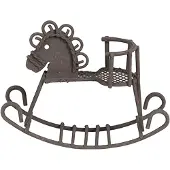 Clayre & Eef Decoratie Beeld Paard 9x3x6 cm Bruin Ijzer Bruin