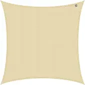 Kopu schaduwdoek vierkant 280 gram waterdoorlatend 3x3 m creme