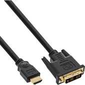 InLine HDMI-DVI kabel, HDMI Male naar DVI 18+1 Male, vergulde contacten, 1.5m