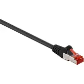 Goobay CAT 6 patchkabel, S/FTP (PiMF), zwart 10m LSZH halogeenvrij, koper