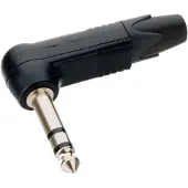 Neutrik NP3RX-BAG Jackplug 6,35 mm Stekker, haaks Aantal polen: 3 Stereo Zwart 1 stuk(s)