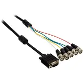 GOOD CONNECTIONS VGA (m) - 5x BNC (m) videokabel / zwart - 1,5 meter