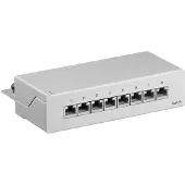 M-Cab Patchpaneel | Cat6 S/FTP | 8 poorten (Desktop, Grijs)