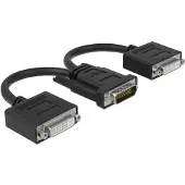 DeLOCK DMS-59 (m) naar 2x DVI-I (v) adapter - 0,20 meter