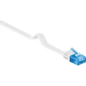 Goobay Netwerkkabel | Cat6a U/UTP | 20 meter (100% koper, Plat, Wit)