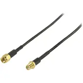 Nedis SMA (m) - SMA (v) verlengkabel - RG174 - 50 Ohm / zwart - 2 meter