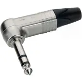 Ginza.se NP3RX Jackplug 6,35 mm Stekker, haaks Aantal polen: 3 Stereo Zilver 1 stuk(s)