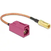 DeLOCK Fakra H (v) - SMB (m) adapter kabel - RG316 - 50 Ohm / transparant - 0,15 meter