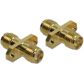 DeLOCK RP-SMA (v) - SMA (v) inbouw adapter - 50 Ohm / 10 GHz
