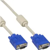InLine S-VGA kabel, beige, 15HD M/M, 7m